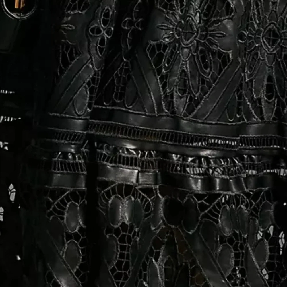 The Somerset Maxi Dress: Faux Leather Embroidered Edition 🔥 - Picture 10 of 10